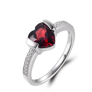 แหวนเงินแท้ 925 คุณภาพสูง ดีไซน์คลาสสิคทรงรัศมี ทำมือ ของขวัญแต่งงาน พลอยทับทิมสังเคราะห์ พลอย CZ สีขาว ทรงรูปไข่ สำหรับงานปาร์ตี้ - Product Image 6