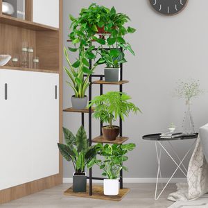 <span class=keywords><strong>Support</strong></span> de plante de balcon de salon intérieur en métal à cinq niveaux <span class=keywords><strong>Support</strong></span> extérieur en métal pour pots de fleurs de jardinage - Product Image 3