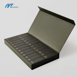 صندوق تقويم مرح ذهبي مخصص و 24 تجويف صندوق عد تنازلي فاخر لعيد الميلاد مخصص ضخم - Product Image 6