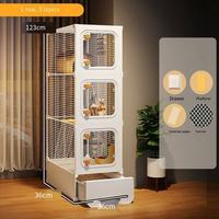 En gros, Cage robuste anti-écureuils et chinchillas, Grande villa à double étage, Habitat pour petits animaux, Enclos sécurisé pour animaux de compagnie