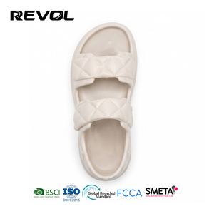 <span class=keywords><strong>Sandali</strong></span> Donna con Zeppa Alta e Cinturini Trapuntati, Simpatici <span class=keywords><strong>Sandali</strong></span> <span class=keywords><strong>Beige</strong></span> Stile Dad con Suola Morbida e Spessa, Scarpe Estive da Spiaggia per Camminare - Product Image 4