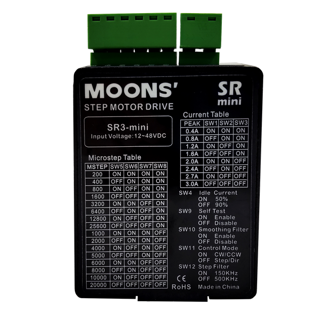 MOONS SR3-Mini DC Best Sellers 2 Phase Step Motor Driver 12-48v 2-phase Digital Stepper Motor Driver
