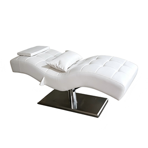 Table de massage moderne de luxe en acier inoxydable réglable avec éponge haute densité et design incurvé pour salon, chambre et séjour - Product Image 5