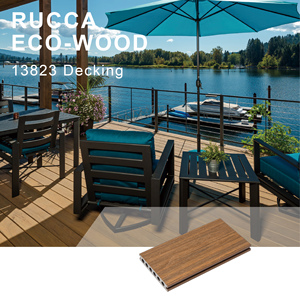 Foshan para Rucca Contemporary WPC Outdoor Composite Decking <span class=keywords><strong>Suelo</strong></span> de <span class=keywords><strong>piscina</strong></span> impermeable con acabado cepillado ASA DECKING - Product Image 2