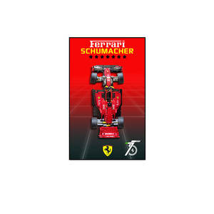 Cuadro Decorativo con Marco de Madera, Mosaico de Auto de Carreras, Rectangular, de Porcelana Cristalina, para Sala de Estar, Dormitorio o Entrada - Product Image 3