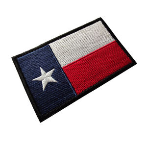 Écusson brodé multicolore drapeau américain Texas avec fixation auto-agrippante - Product Image 4
