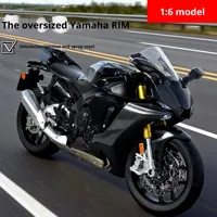 Modèle de moto Yamaha R1M en métal, extra large, à l'échelle 1:5, avec simulation dynamique de pulvérisation de feu électrique, ornement de bureau