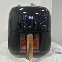 Friteuse à air électrique moderne 10L en plastique, four multifonctionnel, affichage numérique tactile LED, grande capacité, cuisson rapide, économie d'énergie