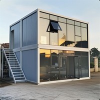 Maisons préfabriquées de luxe de conception moderne, maisons conteneurs, bâtiments modulaires portables, hôtel, villa avec panneaux solaires