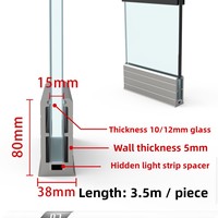 Rampe de sécurité en alliage d'aluminium brossé avec fente pour carte, en forme de U, pour escalier, centre commercial, villa, fixation au sol