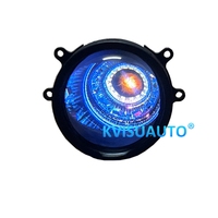 CQL KVISUAUTO Panneau lumineux dynamique RGB LED Devil Demon Eyes de 3 pouces avec lentille de projecteur Accessoire de voiture coloré