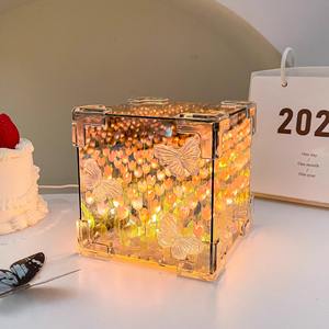 2024 fai da te tulipano notte luce materiale fiore in decorazione per la casa fatta a mano specchio atmosfera creativa luce regalo di compleanno con pastella - Product Image 3