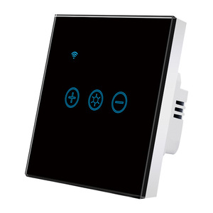 WIFI <b>Dimmer</b> <b>Switch</b> 8A Tempered Glass Panel Wireless Control For Home Lighting - Product Image 1