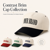Gorra de Béisbol Personalizada con Emblema Metálico Troquelado, Visera en Contraste, Estructurada, 6 Paneles, Cierre a Presión, OEM, ODM, Marca Privada, Moda