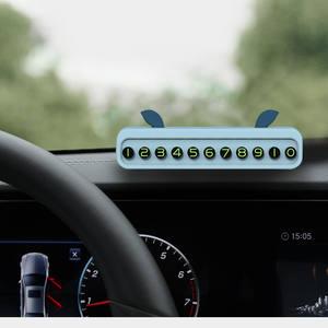 Placa Magnética Temporal de Estacionamiento con Teclas Numéricas, Ocultación con un Clic, Placa de Reubicación de Coche Personalizada, Plástico Electrónico Azul Verde - Product Image 3