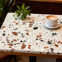 Revêtement de sol en terrazzo de luxe commercial, dalle de terrazzo artificielle, couleur personnalisée pour hôtel, villa, appartement, projet