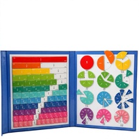 MarsMarie Jouet éducatif en bois pour enfants : Livre d'apprentissage des fractions initiales, exercices d'addition et de soustraction, améliore les compétences