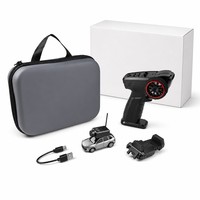 Voiture RC avec caméra 1:64, mini voiture RC, kit de rangement, 2,4 GHz, caméra WiFi 720P, voiture télécommandée pour garçons et enfants