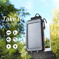 Xionel YD-886 10000mAh Chargeur USB Lampe de Poche LED Boussole Étanche Powerbank Solaire Portable Ultra Mince