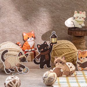 31 feuilles par paquet, autocollants de paysage en carton rigide, broderies, animaux mignons, matériaux pour <span class=keywords><strong>livre</strong></span> en tissu, manuel, décoration DIY, collage - Product Image 2