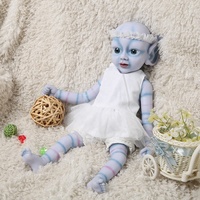 Bébé fille de 18 pouces avec de grands yeux poupées en silicone souple cadeau de Noël spécial pour les enfants