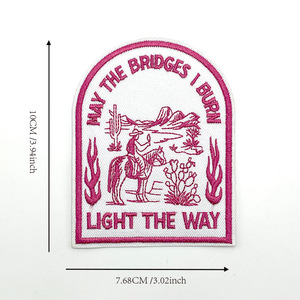 Western Cowgirl Großhandel Custom Eisen auf Stickerei Patches für Hut Rodeo Howdy Nähen auf Patches Hut Hochwertige Fabrik Patch - Product Image 2