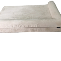 Lit pour chien en velours suédé, lavable, durable, avec fermetures éclair, écologique, en mousse à mémoire de forme beige, pour toutes les saisons, prix d'usine, vente chaude