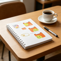 Planificateur spirale quotidien et hebdomadaire Kawaii ; Carnet spirale pour étudiants et bureau ; Carnet personnalisé à couverture rigide