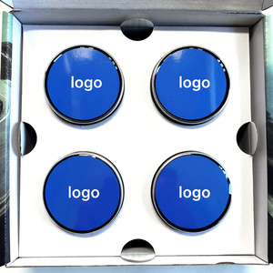 Juego de <span class=keywords><strong>4</strong></span> Tapas de Rueda Flotantes Autonivelantes para BMW, 56mm 68mm, Tapas Centrales Totalmente Negras, <span class=keywords><strong>Precio</strong></span> de Fábrica - Product Image 4