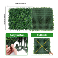 P202 Anti-UV Faux Greenery Plant Privacy Hedge Screen Panel Artificial Milan Grass Wall Backdrop for Outdoor Indoor Decor