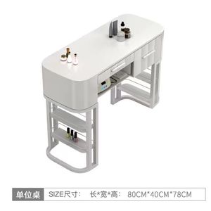 Hot Sale Beauty Salon New Arrival Modern Luxury <b>Nail</b> Salon White Manicure <b>Tables</b> <b>Nail</b> Salon Furniture - Product Image 4