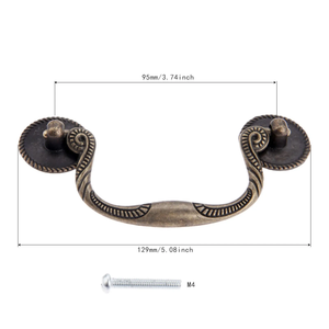 Vintage Handle Adjustable Antique Bronze Pull 129mm*55mm Retro <b>Knob</b> Cupboard <b>Door</b> Kitchen Cabinet Drawer Wooden Jewelry Villa - Product Image 4