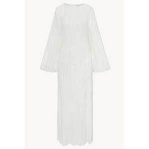 Robe de soirée longue en satin plissé blanc <span class=keywords><strong>Camille</strong></span> - Product Image 4