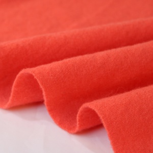Tissu tricoté 100 % <span class=keywords><strong>laine</strong></span> <span class=keywords><strong>bouillie</strong></span> orange, super doux, prix usine, haute qualité, faible MOQ, pour manteaux, costumes et robes – Nouvelle collection printemps 26/27 - Product Image 1