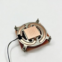 Dissipateur thermique ITX à profil bas 75W, tube de chaleur en cuivre unique, base entièrement en cuivre, ailettes en cuivre 90x90x18.3mm, radiateur de refroidissement pour mini-châssis