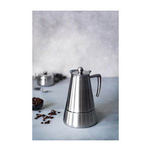 Caffettiera Moka Hyperluxe in Acciaio Inox, Macchina per Espresso da Fornello per 6 Tazze - Product Image 3