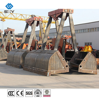 Bucket Excavator Hidrolik Berkualitas Tinggi dengan Penyangga Kawat Baja, Model Double Jaw Clamshell, Bucket Clamshell Elektrik