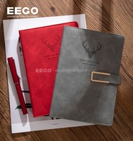Carnet en cuir de haute qualité A5 avec logo personnalisé, couverture rigide premium, ligné, avec fermeture magnétique