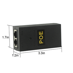 Dual PoE + LAN cổng 48V 0.5A Mạng Thiết bị chuyển mạch 10/100Mbps điện qua <span class=keywords><strong>Ethernet</strong></span> Injector - Product Image 2