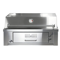 Barbecue au charbon de bois OEM Premium avec tiroir coulissant et hauteur réglable, en acier inoxydable SUS304 intégré, pour cuisine extérieure, maison, jardin et fêtes