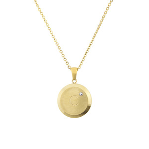 Collar <span class=keywords><strong>de</strong></span> Moda con Colgante <span class=keywords><strong>de</strong></span> 26 Letras en Acero Inoxidable con Circonitas, Cadena <span class=keywords><strong>de</strong></span> Eslabones, Chapado en <span class=keywords><strong>Oro</strong></span> <span class=keywords><strong>de</strong></span> 18K, Regalo - Product Image 6