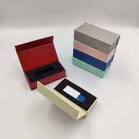 Carton à rabat rectangle clé USB emballage boîtes-cadeaux usb avec fermeture magnétique