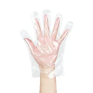 Sarung tangan poli kualitas makanan transparan sekali pakai sarung tangan plastik kemasan individual PE CPE TPE sarung tangan untuk dapur Makanan Cepat