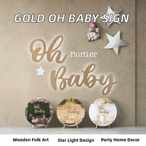 Basswood Painted Folk Art <b>Star</b> <b>Light</b> Baby Sign Baby Shower Birthday Backdrop Wooden Cutout Nursery Party Banner Event Decor - Product Image 2