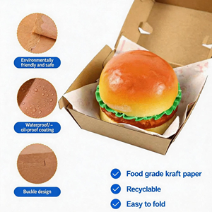 Boîtes à emporter personnalisées imprimées, contenants écologiques en papier pour hamburgers et snacks, pour les plats à emporter - Product Image 3