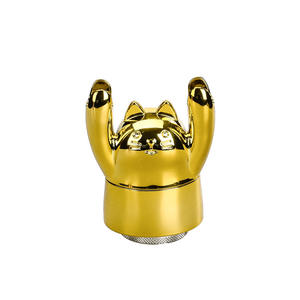 Molinillo de tabaco manual de aleación de zinc, trituradora portátil, <span class=keywords><strong>gato</strong></span>, diseños antiguos dorados, <span class=keywords><strong>precio</strong></span> al por mayor personalizable, molinillo de hierbas - Product Image 5