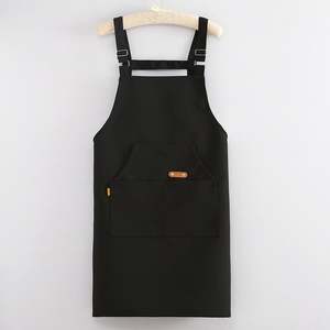 Thick Cotton Canvas Salon <b>Apron</b> Cross Back with Multiple Pockets Adjustable <b>Work</b> <b>Apron</b> for Men and Women - Product Image 1