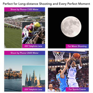 Lente de Cámara Teleobjetivo APEXEL 22X, Lente de Telescopio para Teléfono con Trípode de Mesa para Conciertos, Observación de Aves, Juegos - Product Image 2