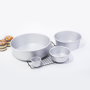 Aluminum Alloy Round Cake Mold 2 Pieces Baking Tool for Chiffon Basque Butter Cake DIY Home Use - Product Image 2