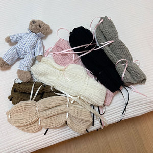 All'ingrosso calze alte da donna in maglia di alta qualità sopra le gambe al ginocchio scaldamuscoli calze lunghe con lacci - Product Image 2